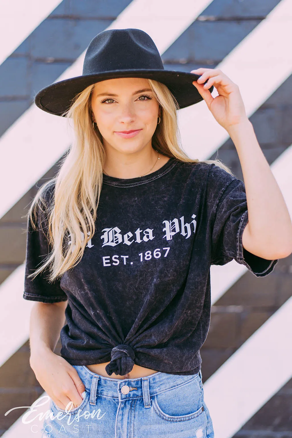 Pi Beta Phi Gothic PR Mineral Wash Tee
