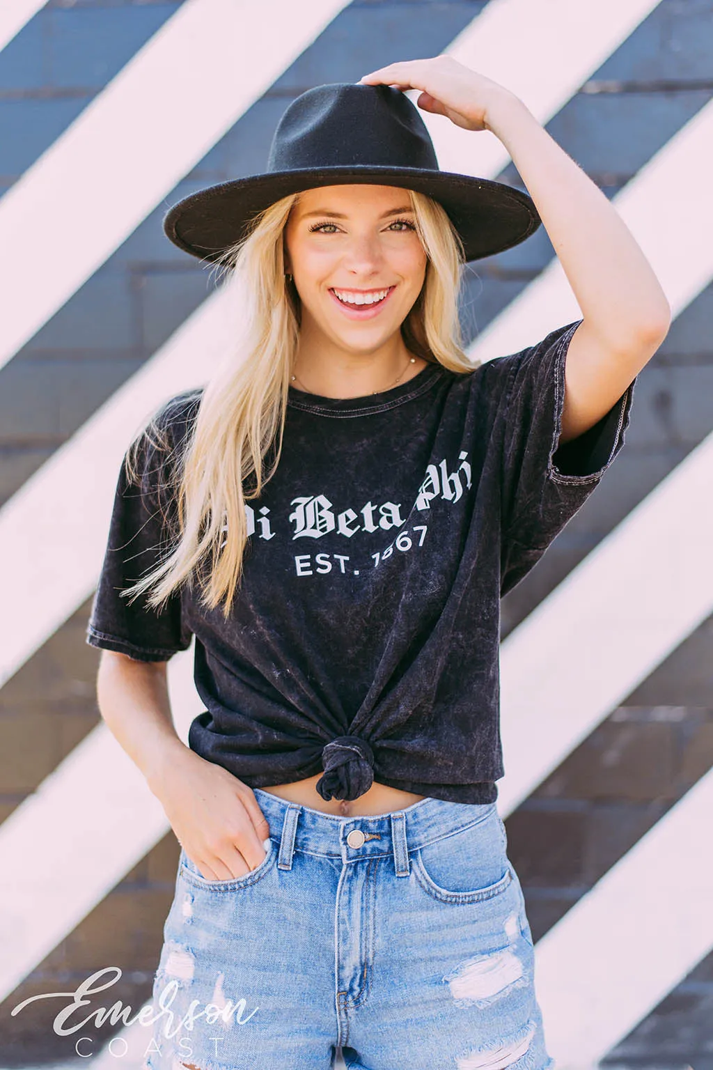 Pi Beta Phi Gothic PR Mineral Wash Tee