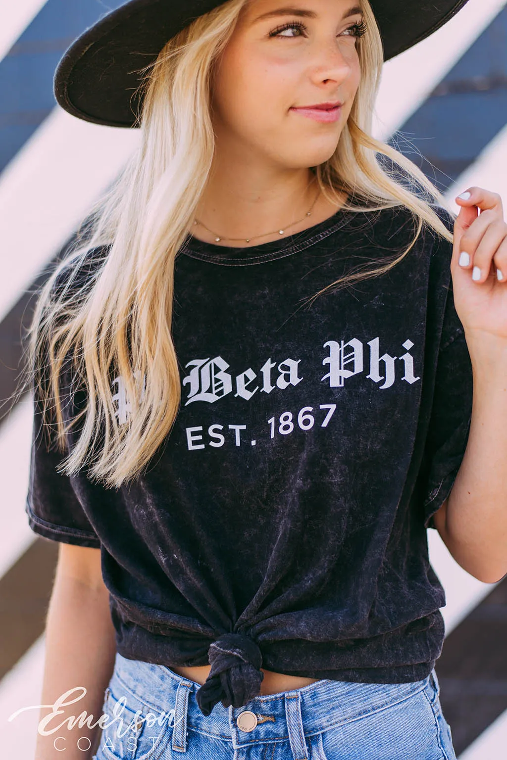 Pi Beta Phi Gothic PR Mineral Wash Tee