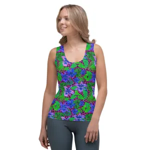 Pink Leopard Hawaiian Print Sublimation Cut & Sew Tank Top