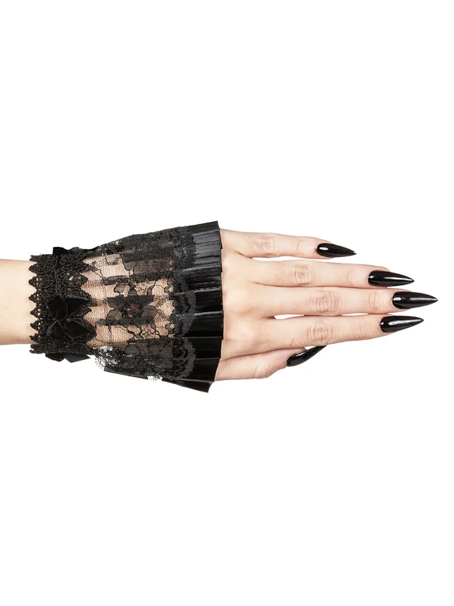 Pleated Lace Wrist Cuffs