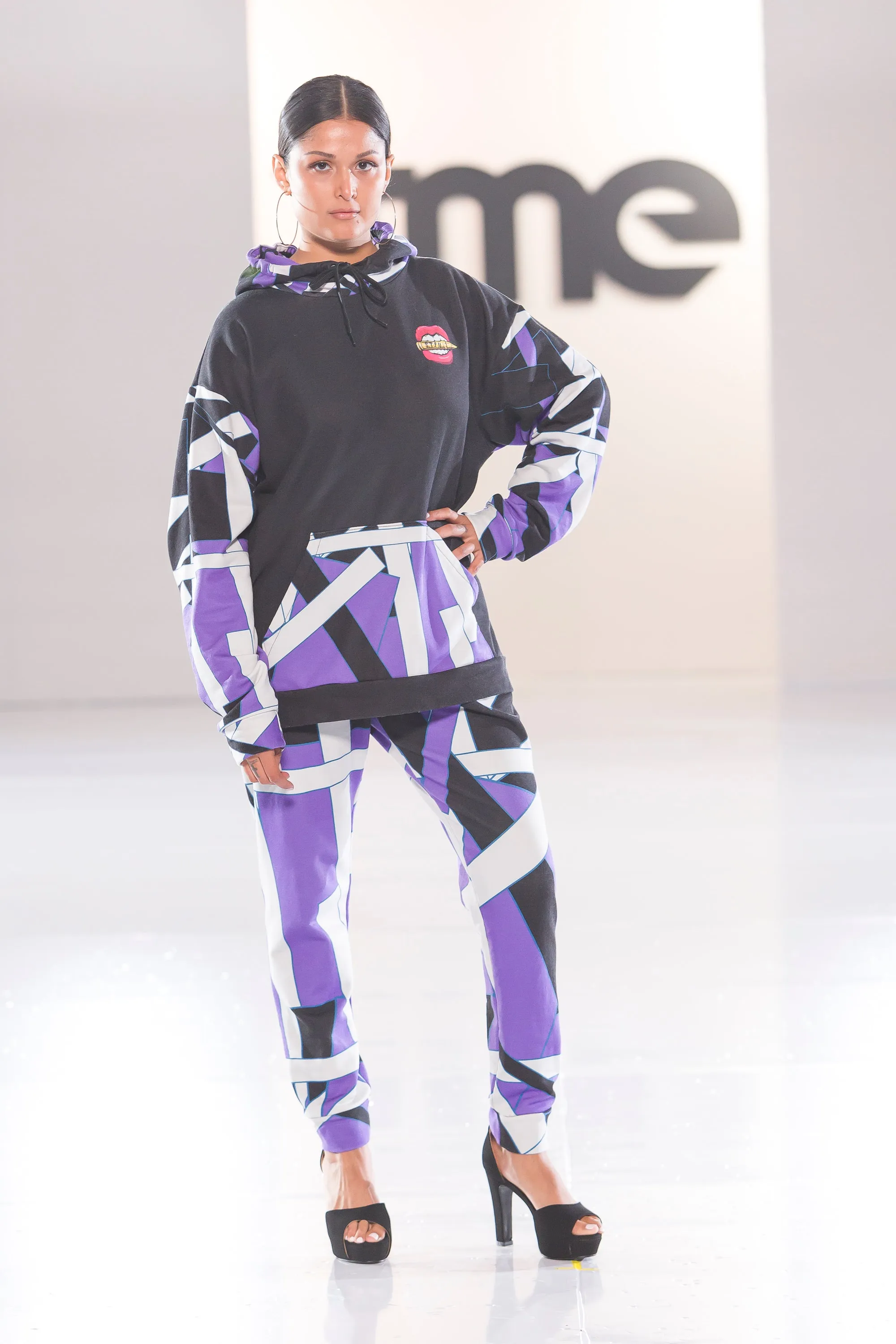 Purple Geometric Unisex Hoodie