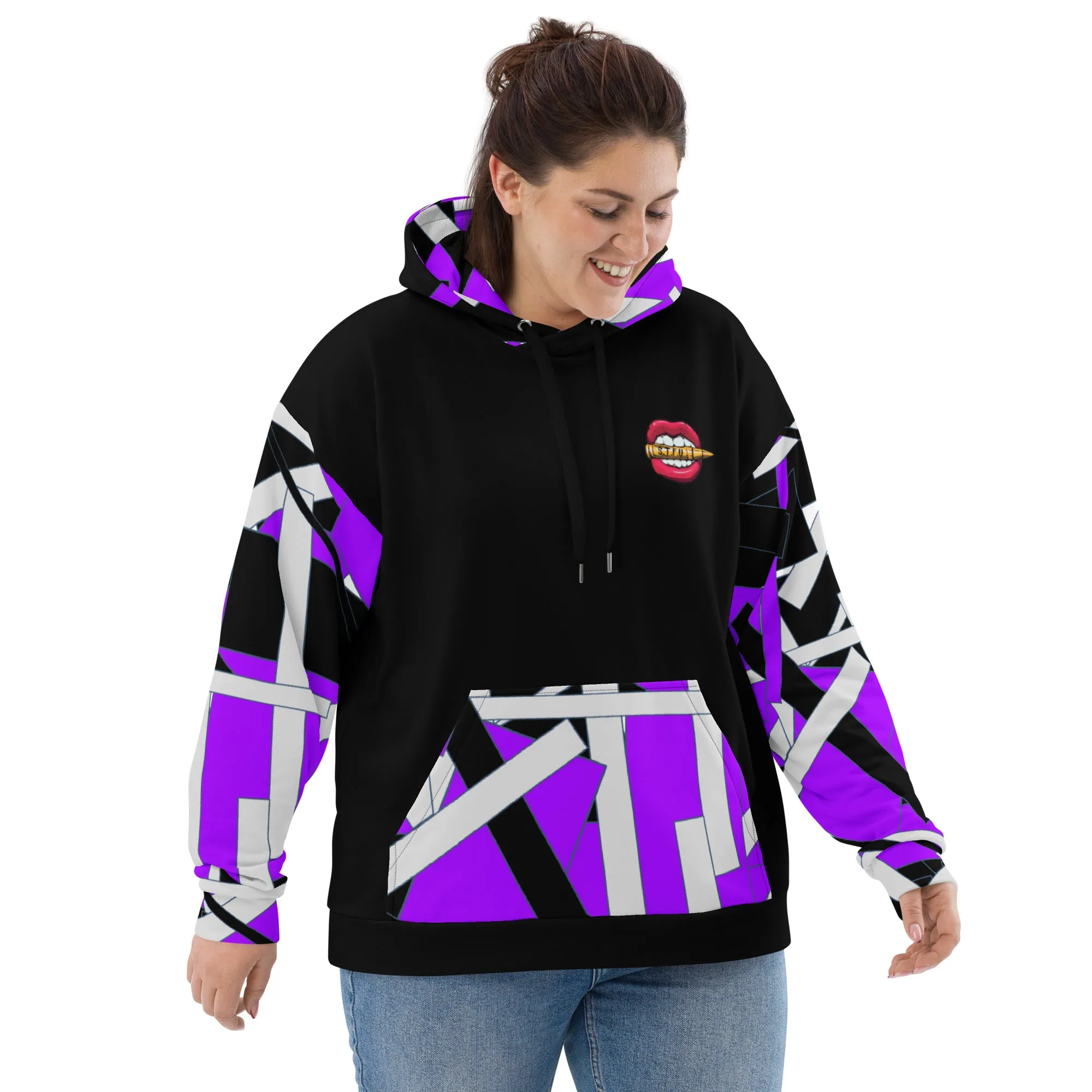 Purple Geometric Unisex Hoodie