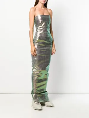 Rick Owens Purple Oil-slick Bodice Gown