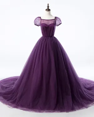 Romantic Vintage Purple Pregnant Prom Dresses