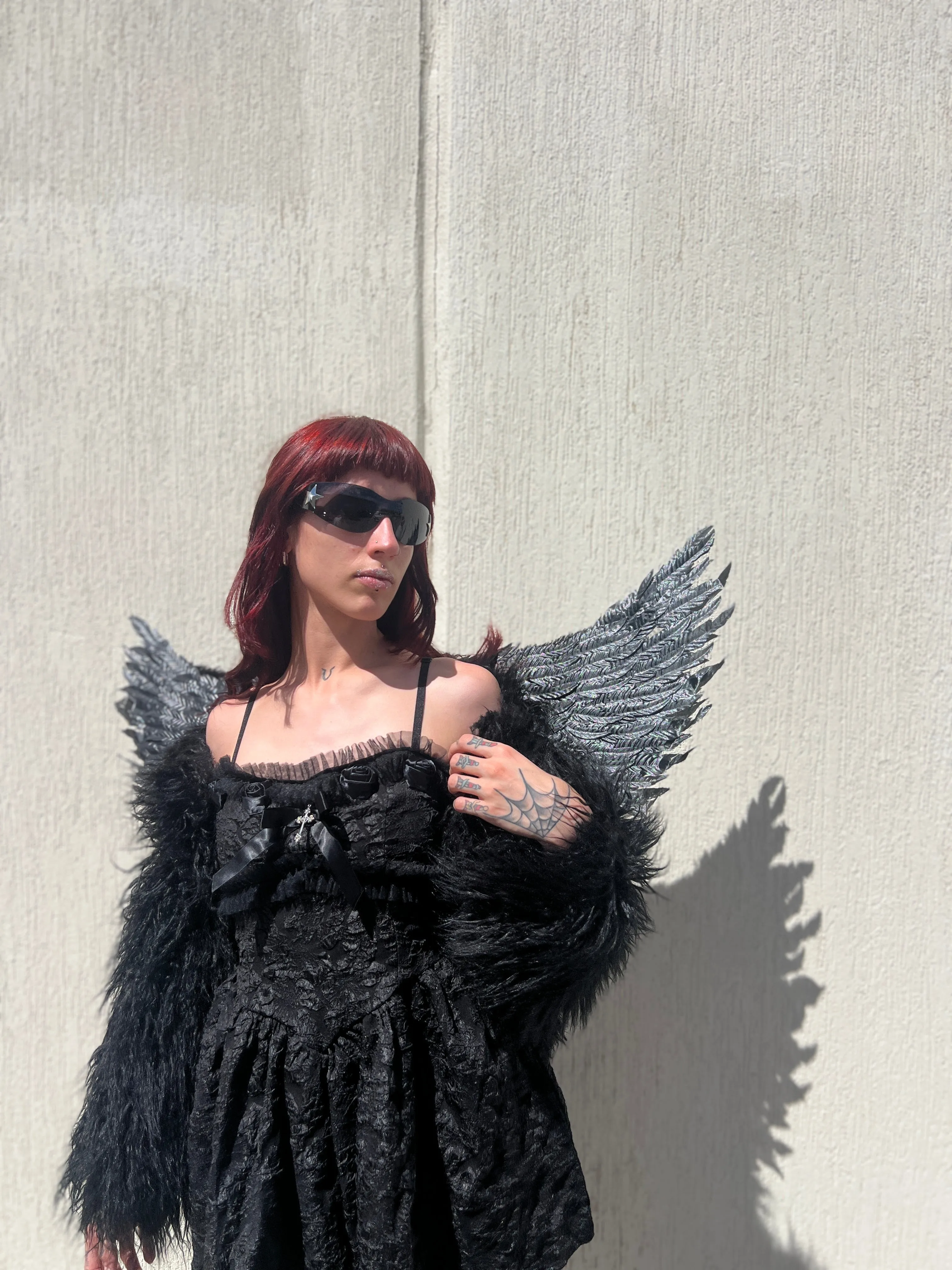 Ruffle Trim Gothic Lace Dress