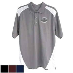 San Diego Gift Omega Sport Block Polo Shirts (#2613) S Gray w/San Diego Golf Team Logo