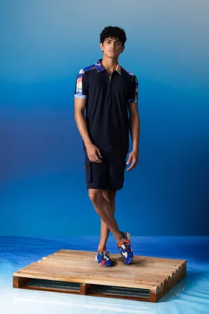 Sapphire & Foxfires Zipper Polo