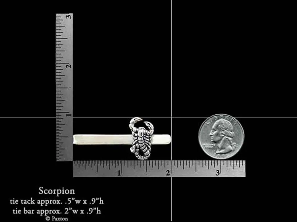 Scorpion Tie Tack or Scorpion Tie Bar / Tie Clip Sterling Silver