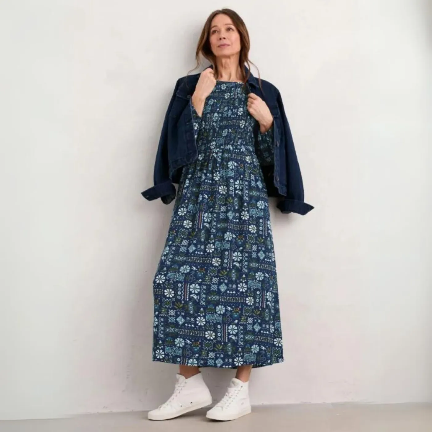 Seasalt Meadowsweet Dress | Navy Print