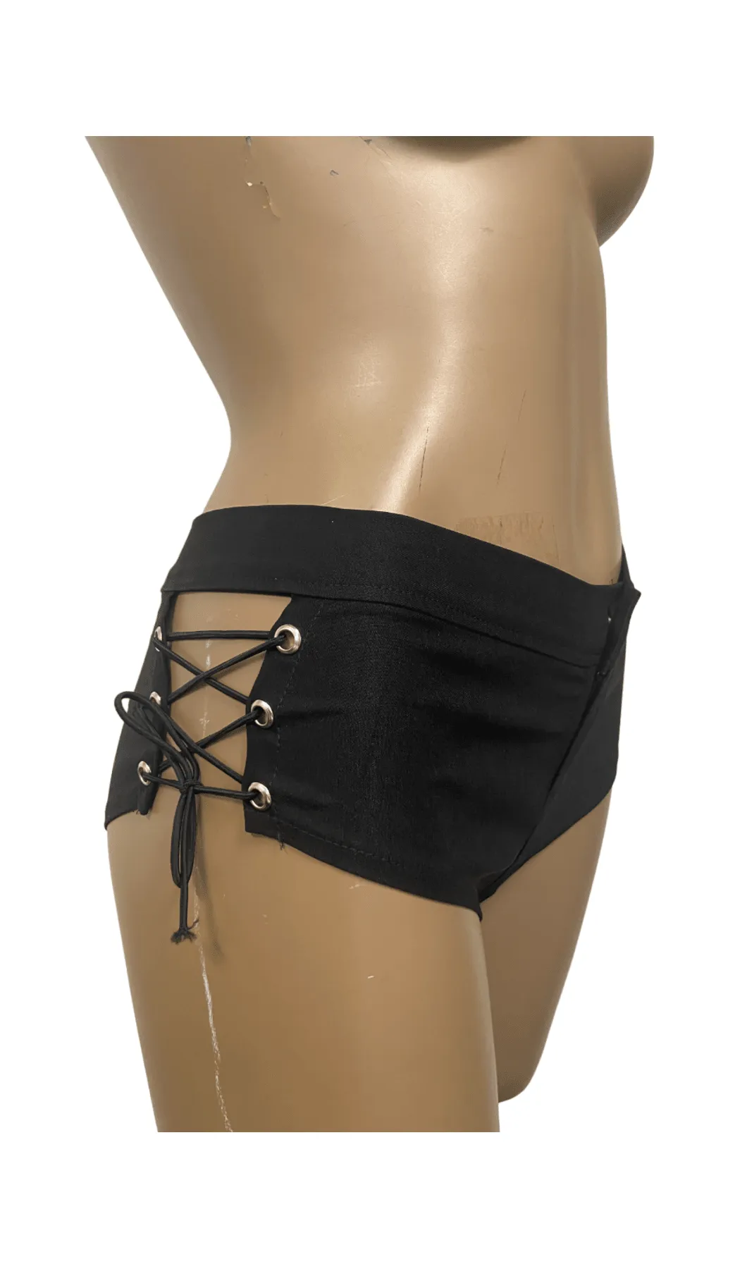 Side Lace up Micro Mini Short