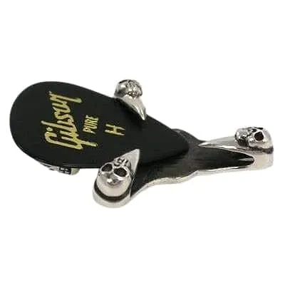 Skull Claw Guitar Pick Holder Sterling Silver Men's Pendant