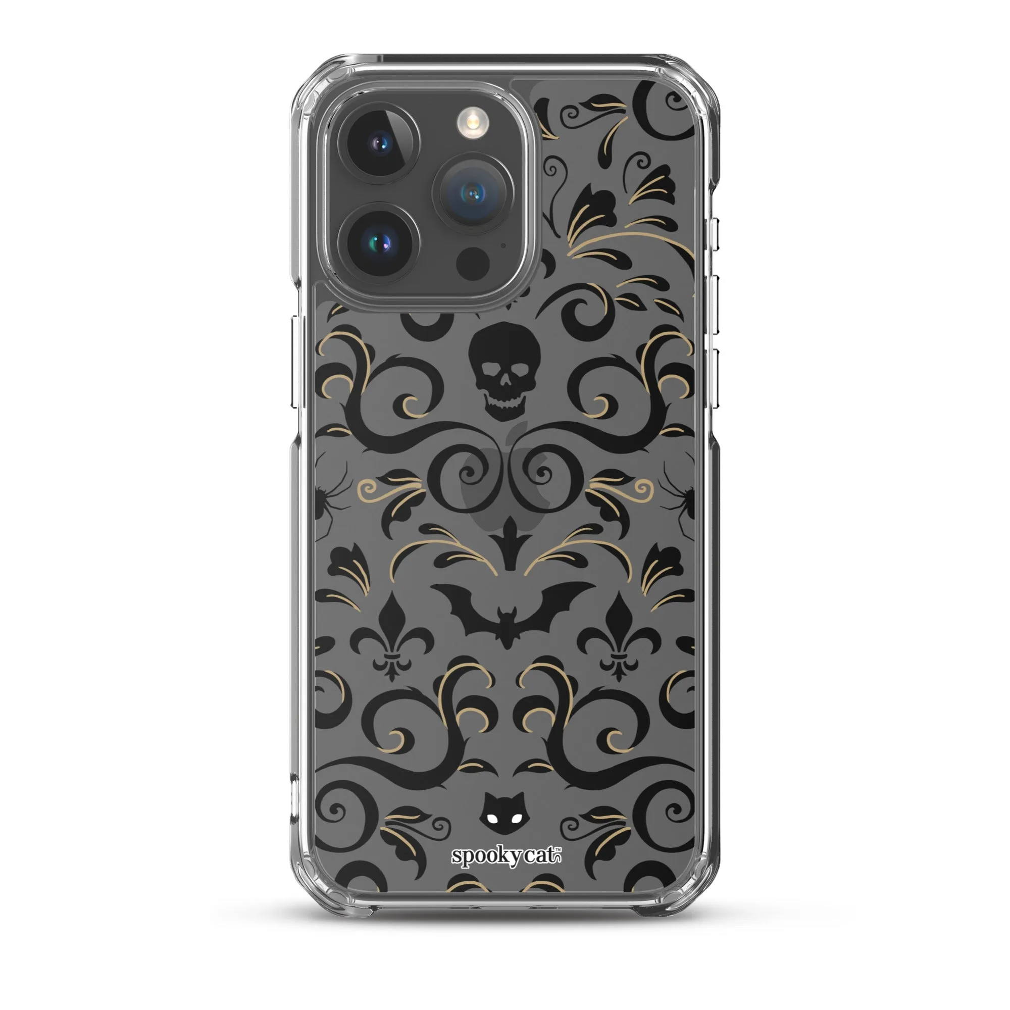 Skull Damask iPhone Case (Clear)