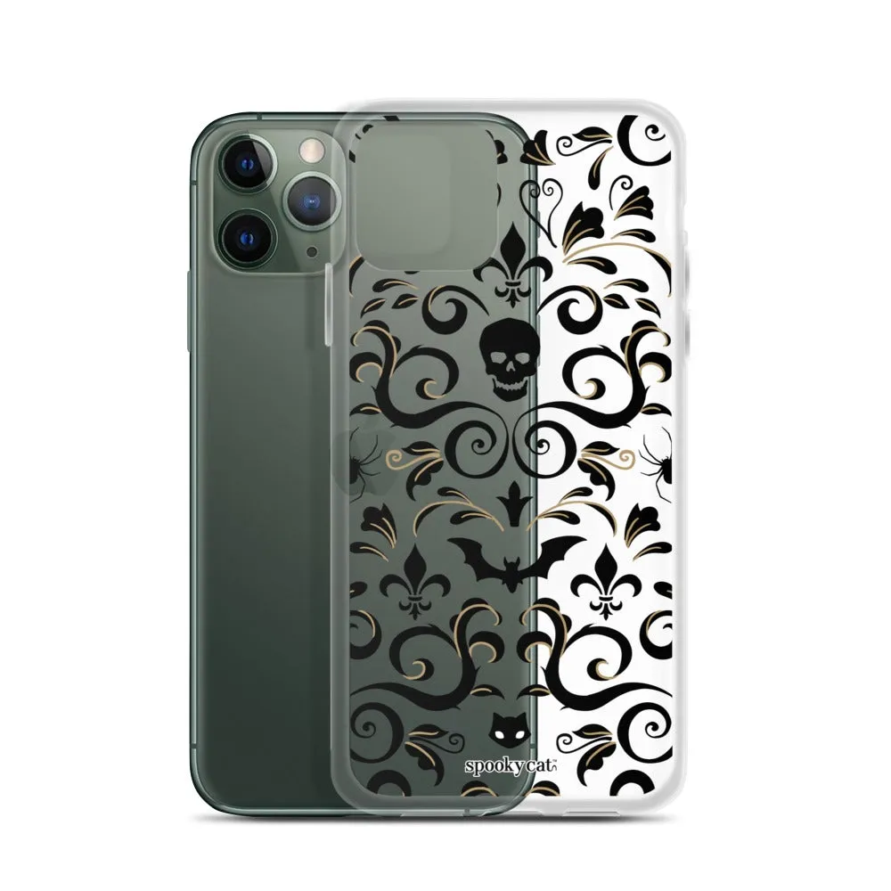 Skull Damask iPhone Case (Clear)