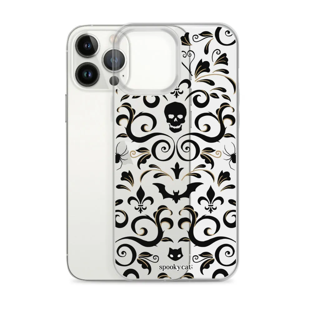 Skull Damask iPhone Case (Clear)