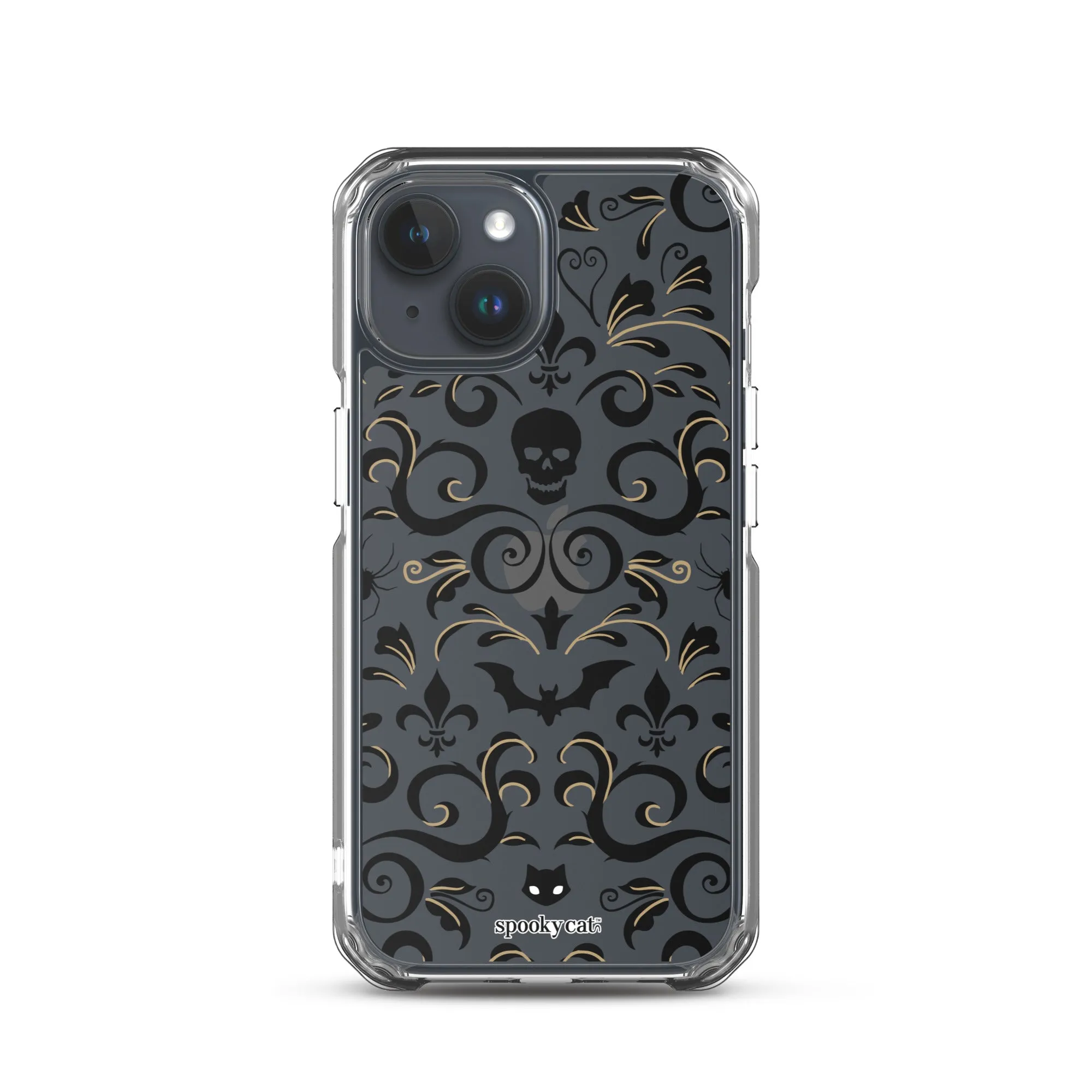 Skull Damask iPhone Case (Clear)