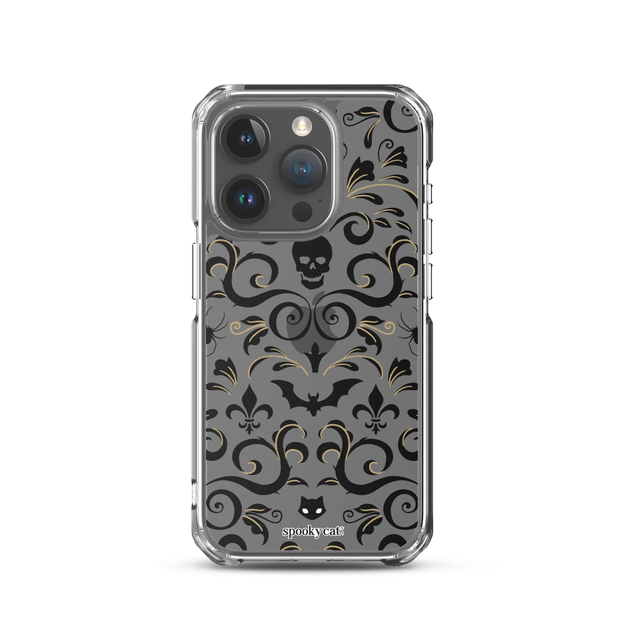 Skull Damask iPhone Case (Clear)