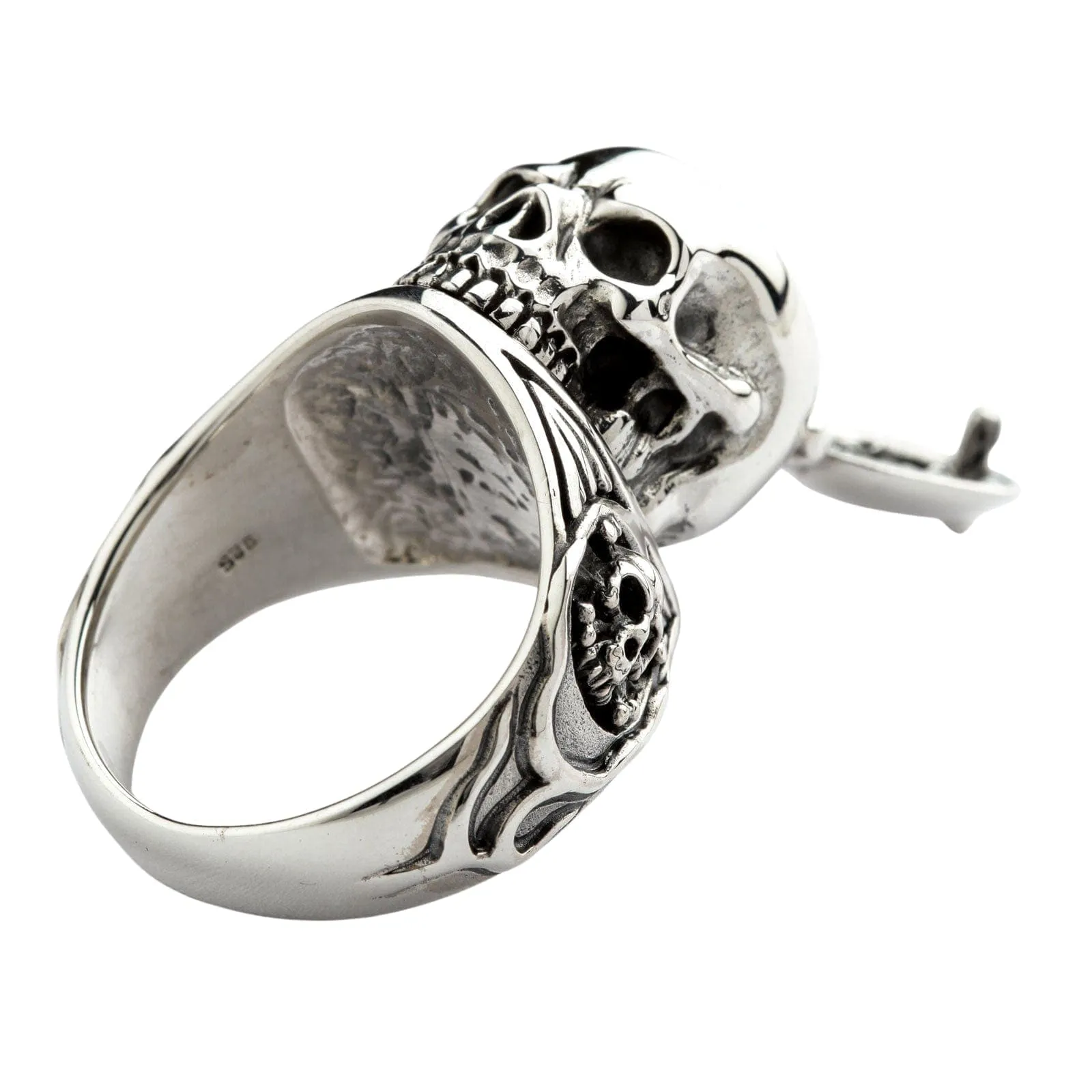 Skull Poison Pill Box Sterling Silver Gothic Ring