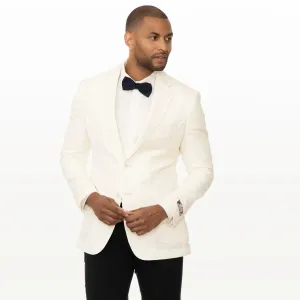 Slim Fit Blazer Ivory White