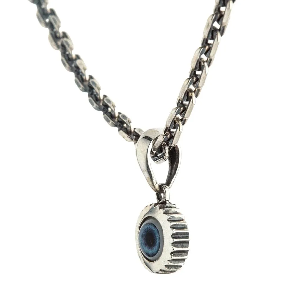Small Evil Eye Sterling Silver Pendant