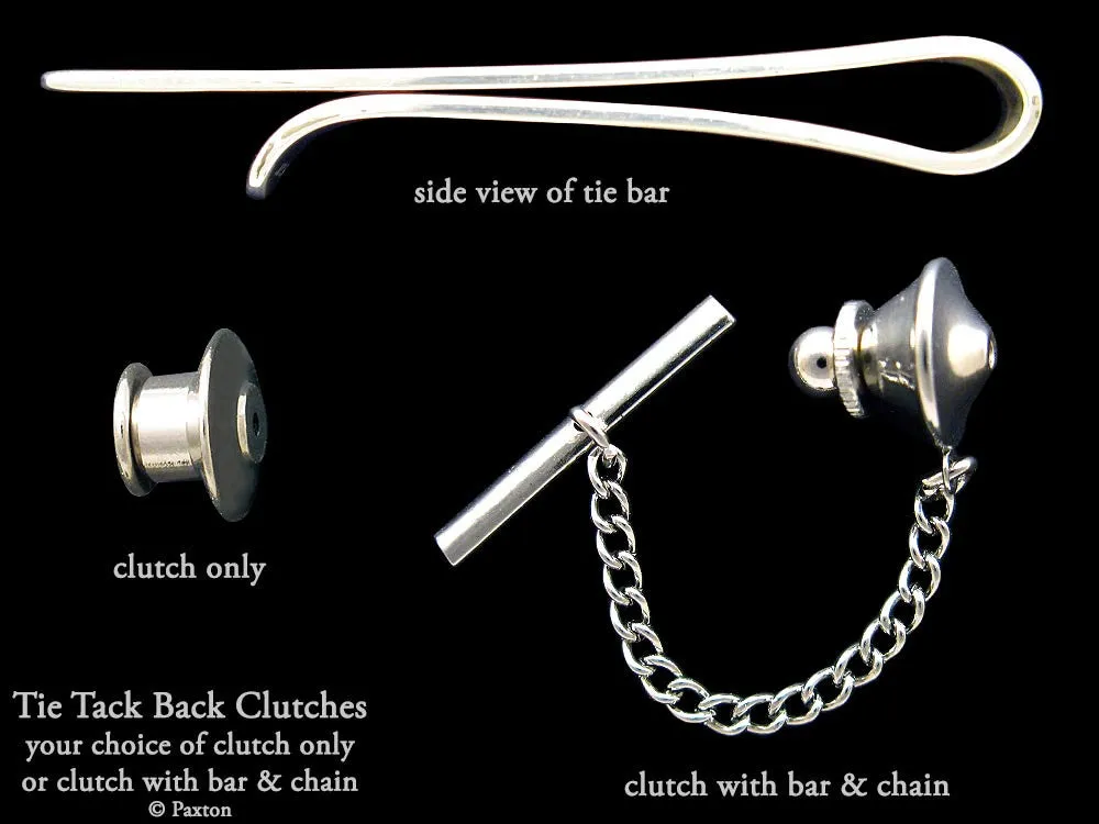 Snake Head Tie Tack or Snake Head Tie Bar / Tie Clip Sterling Silver