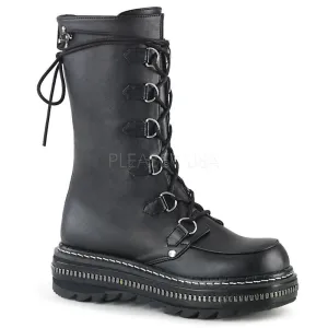 SS-LILITH-270 Gothic Ankle Boot | Black Faux Leather