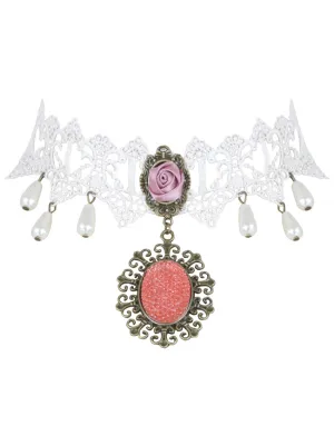 Steampunk Accessories Costume Cosplay Lace Choker Beads Chain Decorative Necklace