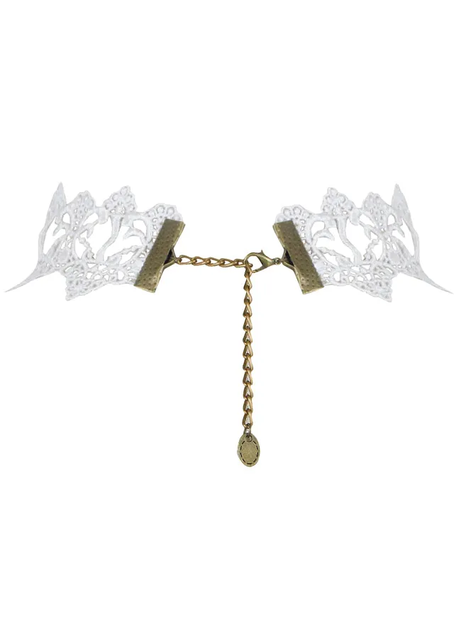 Steampunk Accessories Costume Cosplay Lace Choker Beads Chain Decorative Necklace