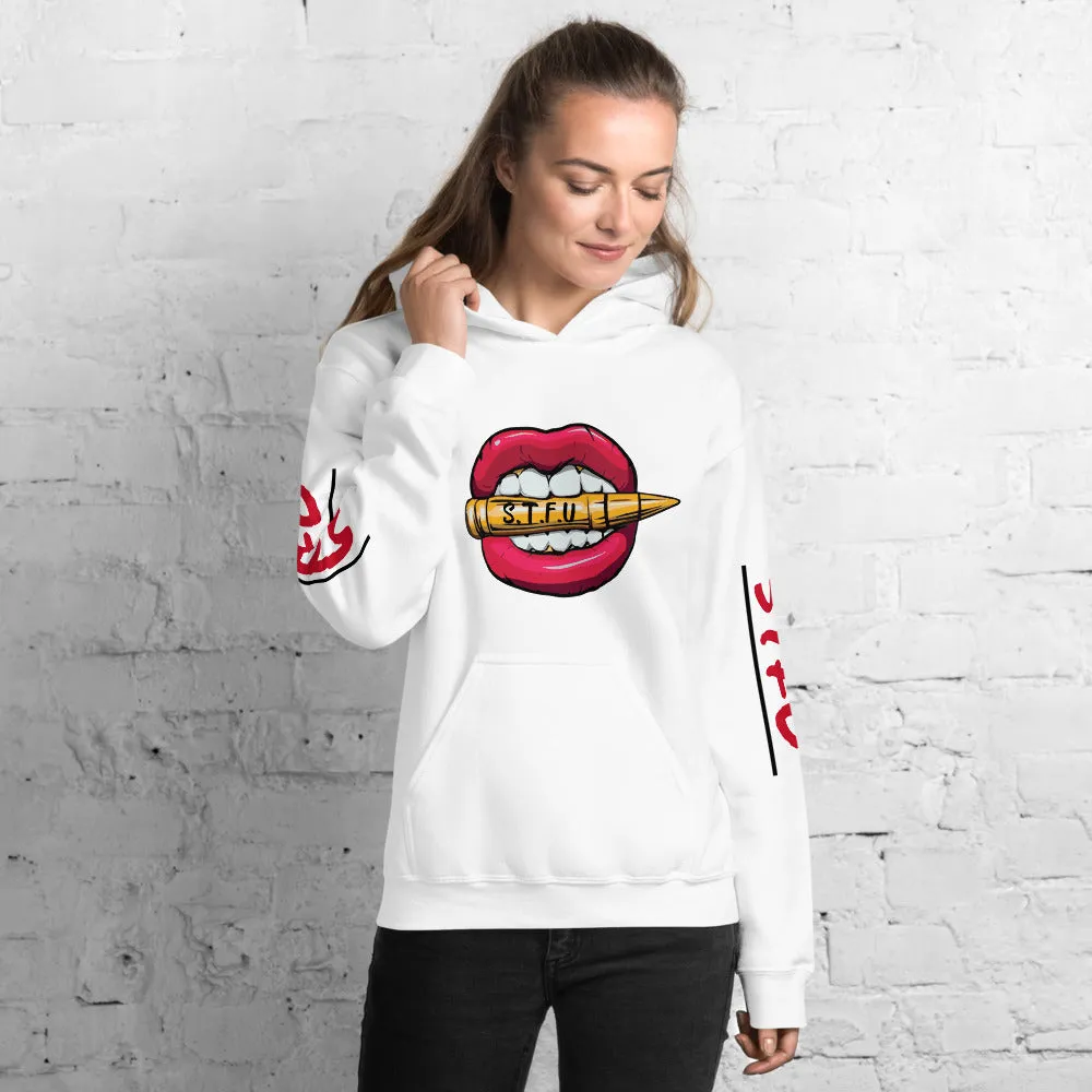 STFU Classic Logo Unisex Hoodie - White