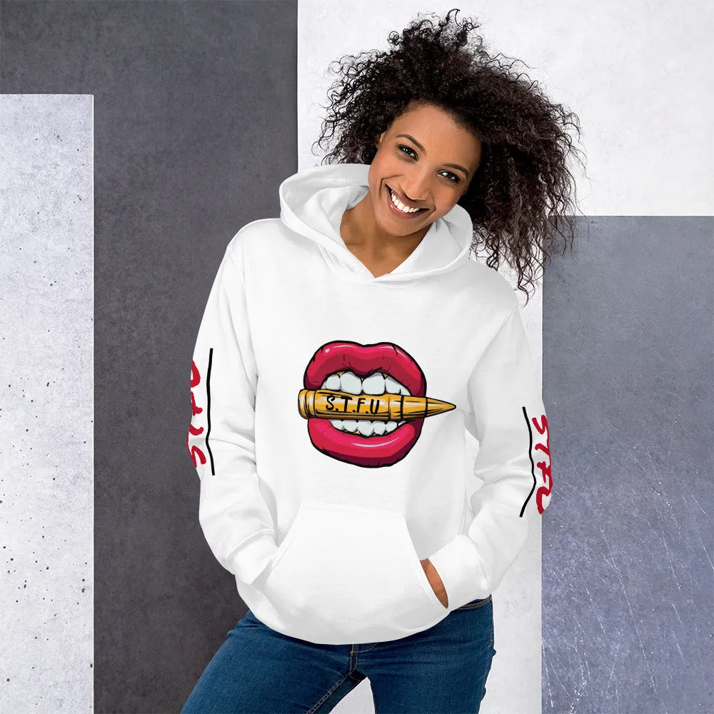 STFU Classic Logo Unisex Hoodie - White