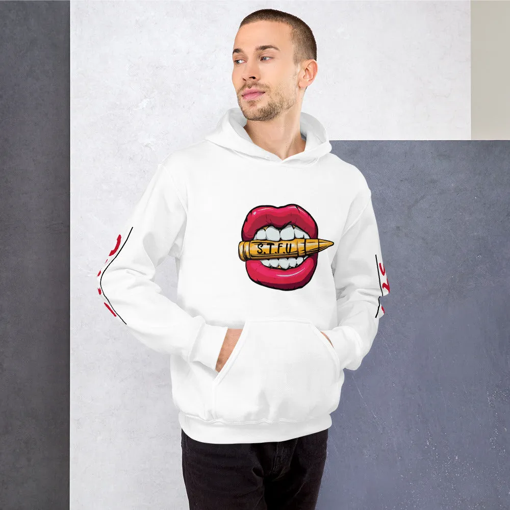 STFU Classic Logo Unisex Hoodie - White