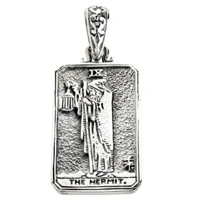 The Hermit Tarot Card 925 Sterling Silver Pendant