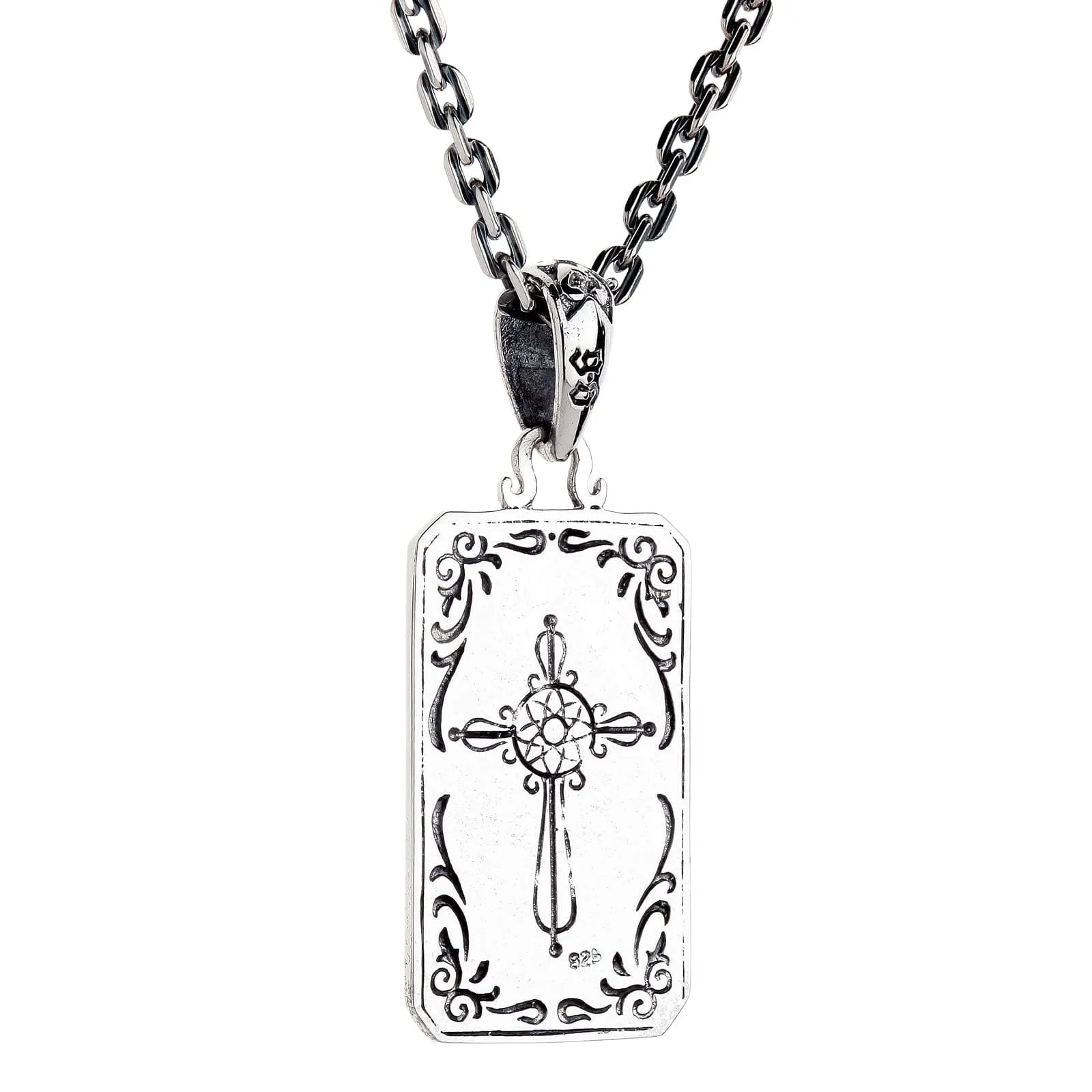 The Hermit Tarot Card 925 Sterling Silver Pendant