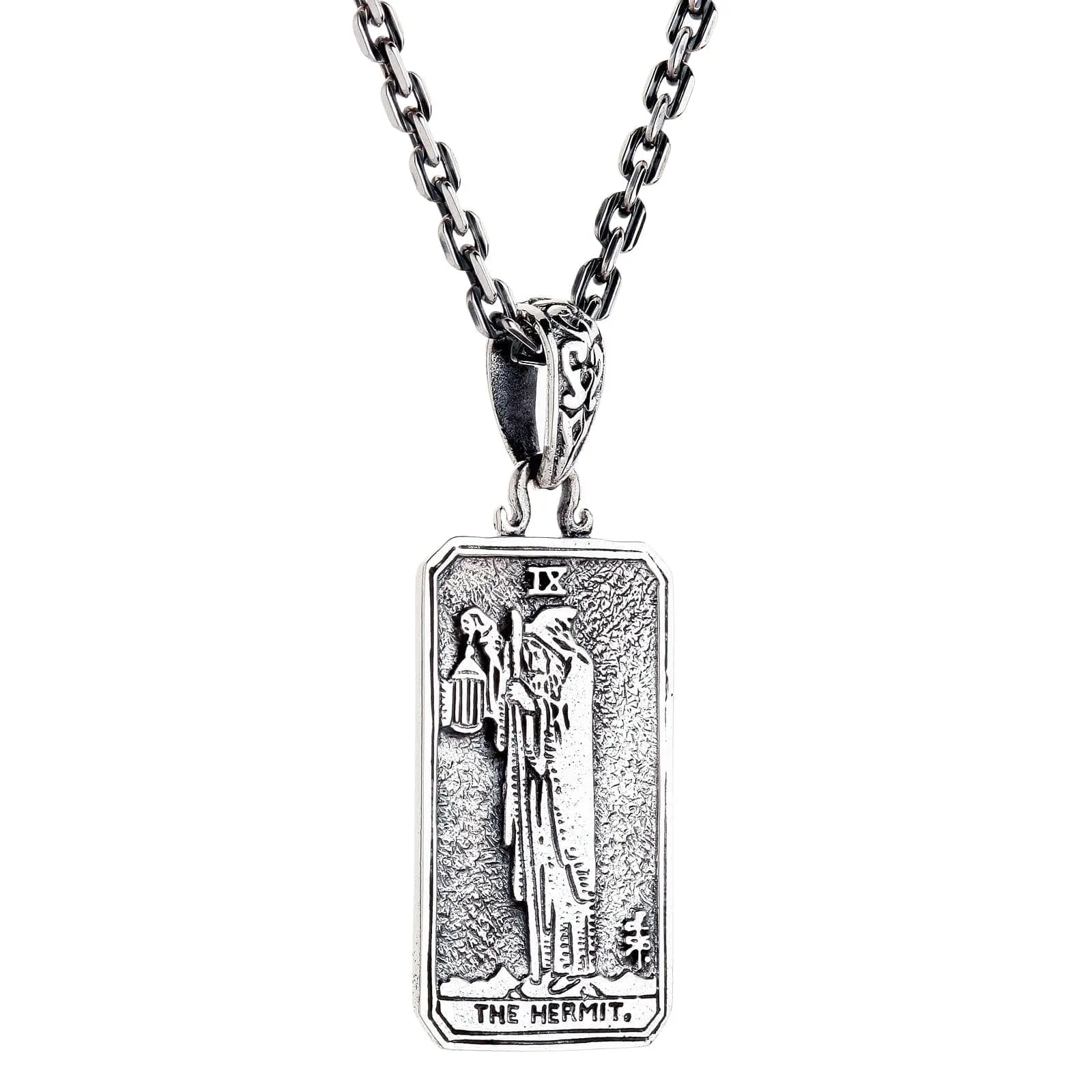 The Hermit Tarot Card 925 Sterling Silver Pendant