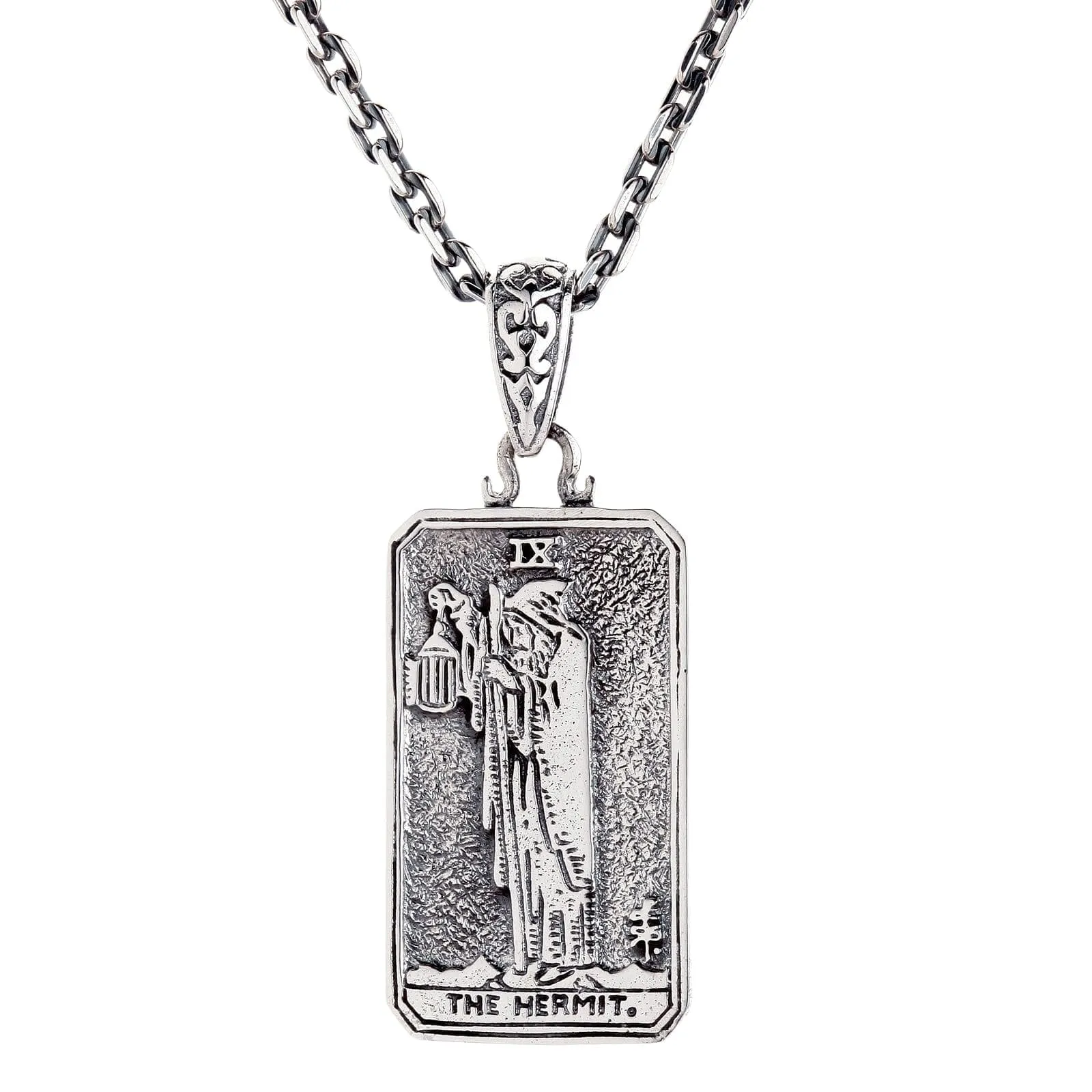 The Hermit Tarot Card 925 Sterling Silver Pendant