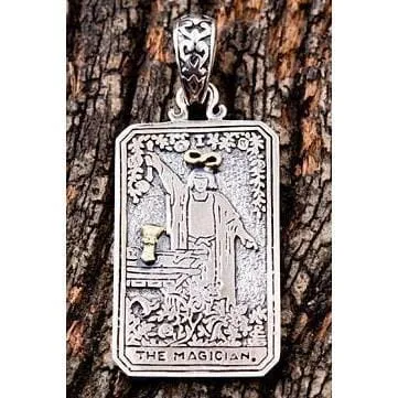 The Magician Tarot Card Sterling Silver Pendant