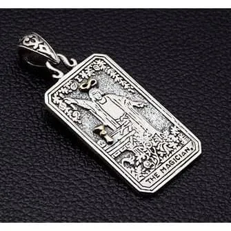 The Magician Tarot Card Sterling Silver Pendant