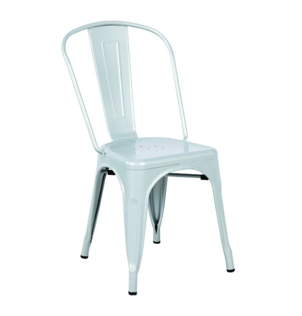Tolix Style Dining Chair - Silver - Reproduction