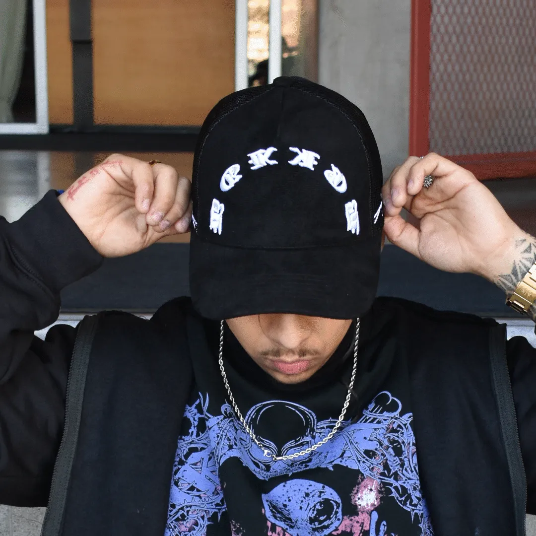 Trucker Hat Black Suede - Murder She Wrote - Unisex