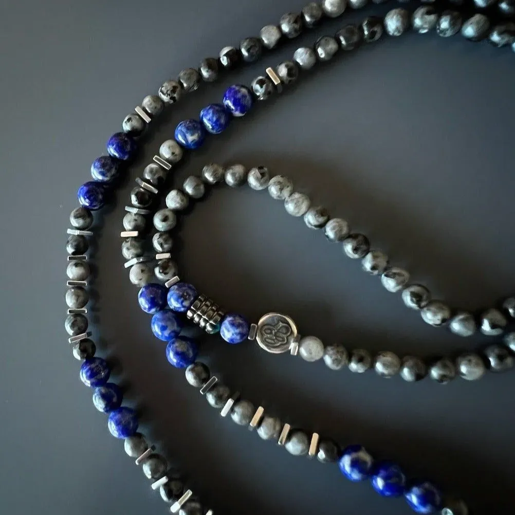 Unique Silver Skull Beaded Necklace
