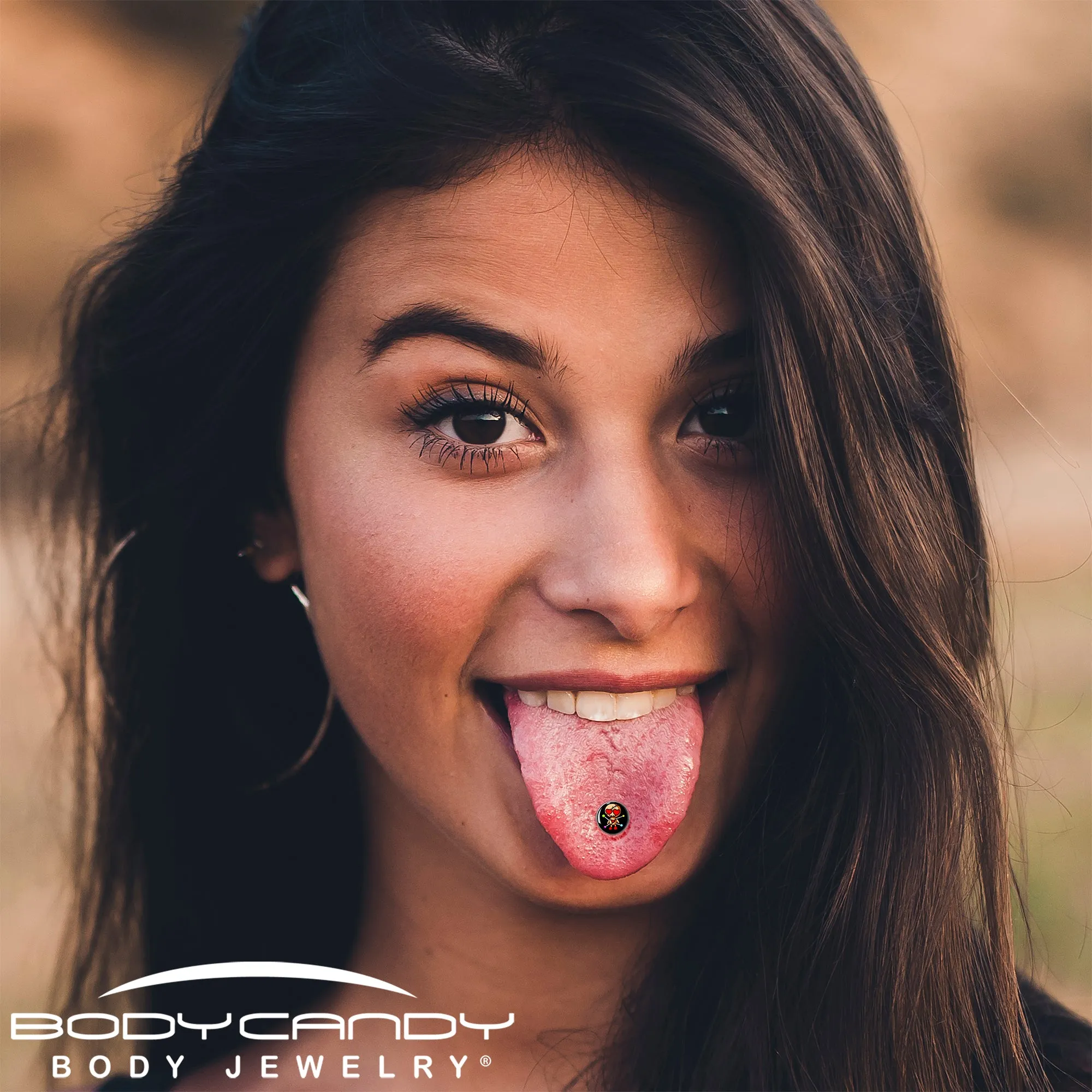 Valentine Heart Voodoo Doll Barbell Tongue Ring