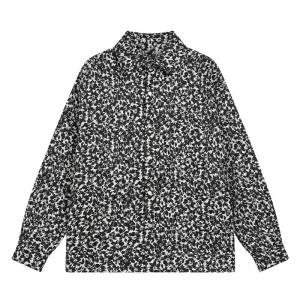 Vintage Shirts Long Sleeve Polo Neck Fashion Casual Loose Autumn Button High Street Tops Gothic