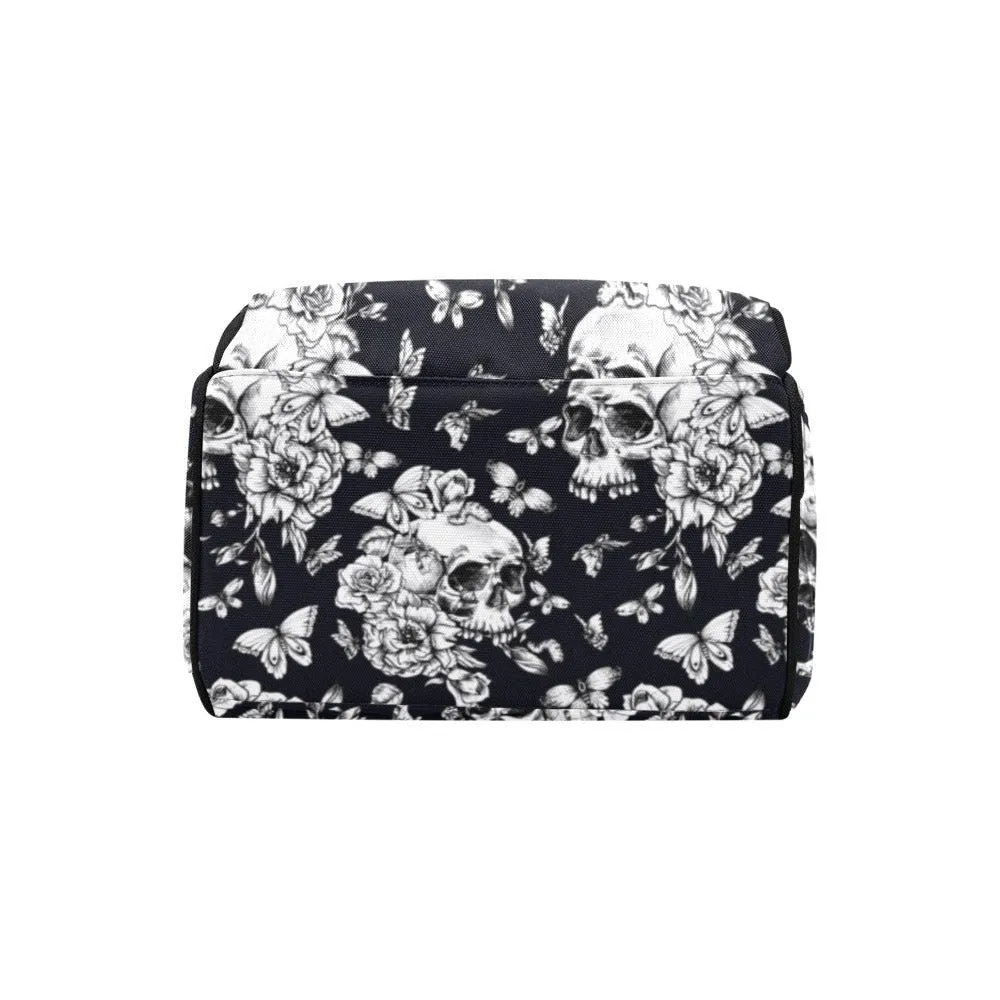 Vintage Skull Diaper Bag, Dark Anatomy Diaper Bag, Whimsigoth Baby Accessories, Dark Academia Baby Bag Alternative Mom Backpack Diaper Bag
