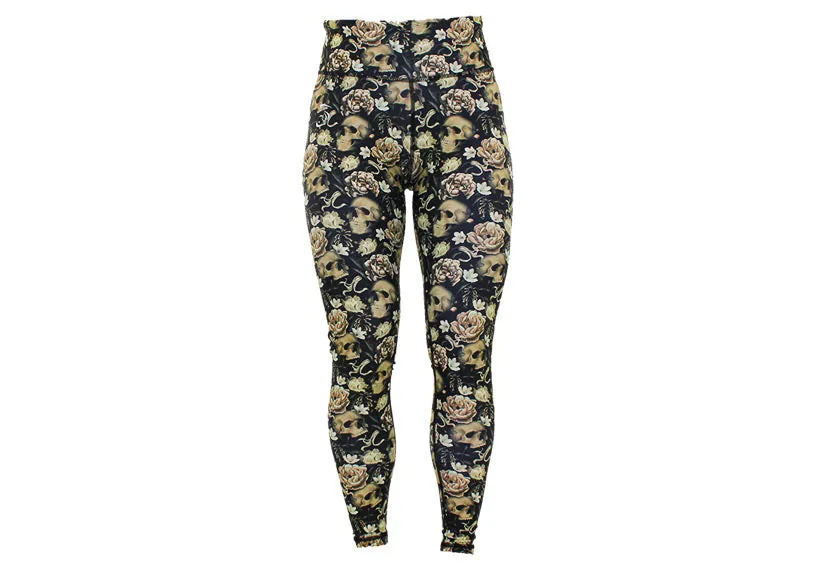 Winter Gothic Garden Leggings with Pockets