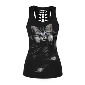 Women Cat Tank Top