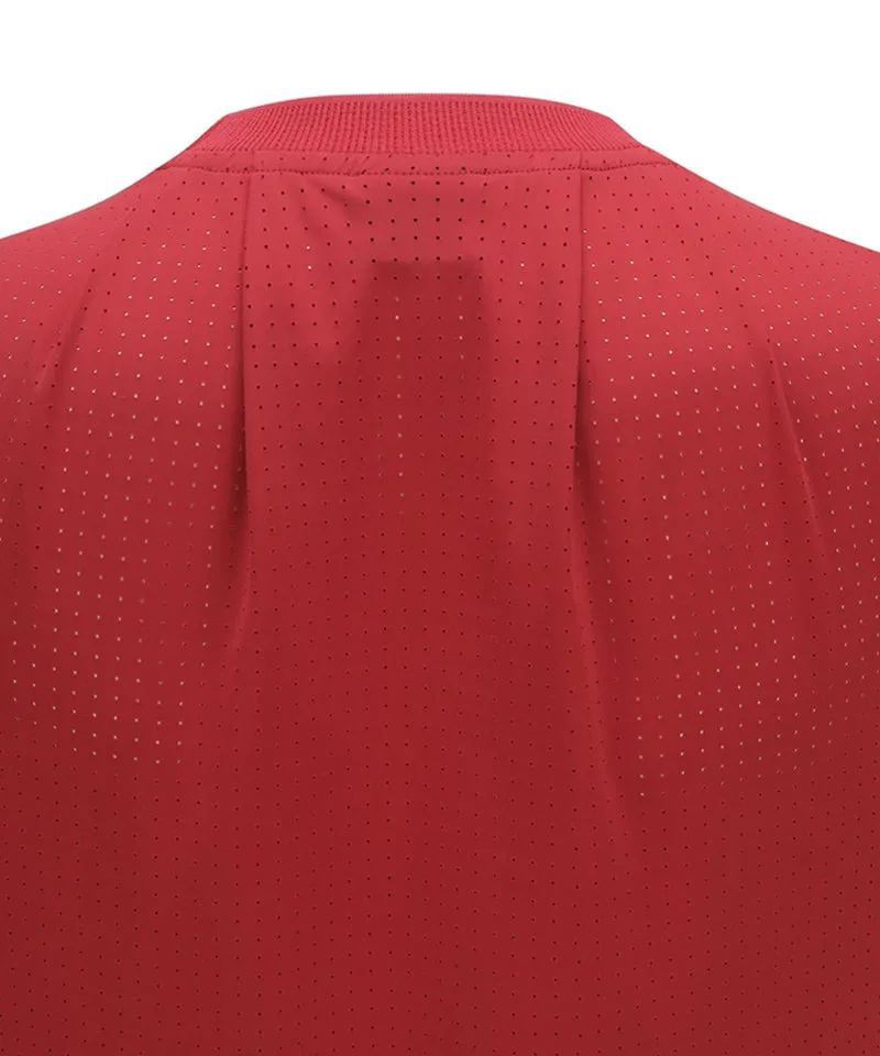 Women's SM Air Dot Round Short T-SHIRT - Red