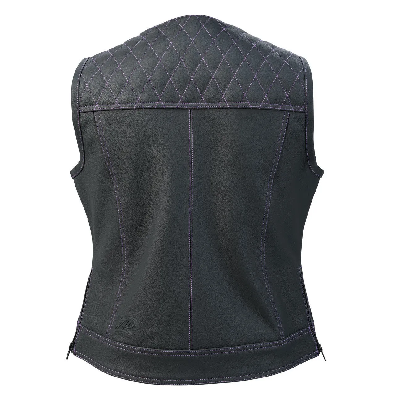 Z1R Women's Werk Leather Motorcycle Riding Vest